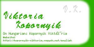 viktoria kopornyik business card